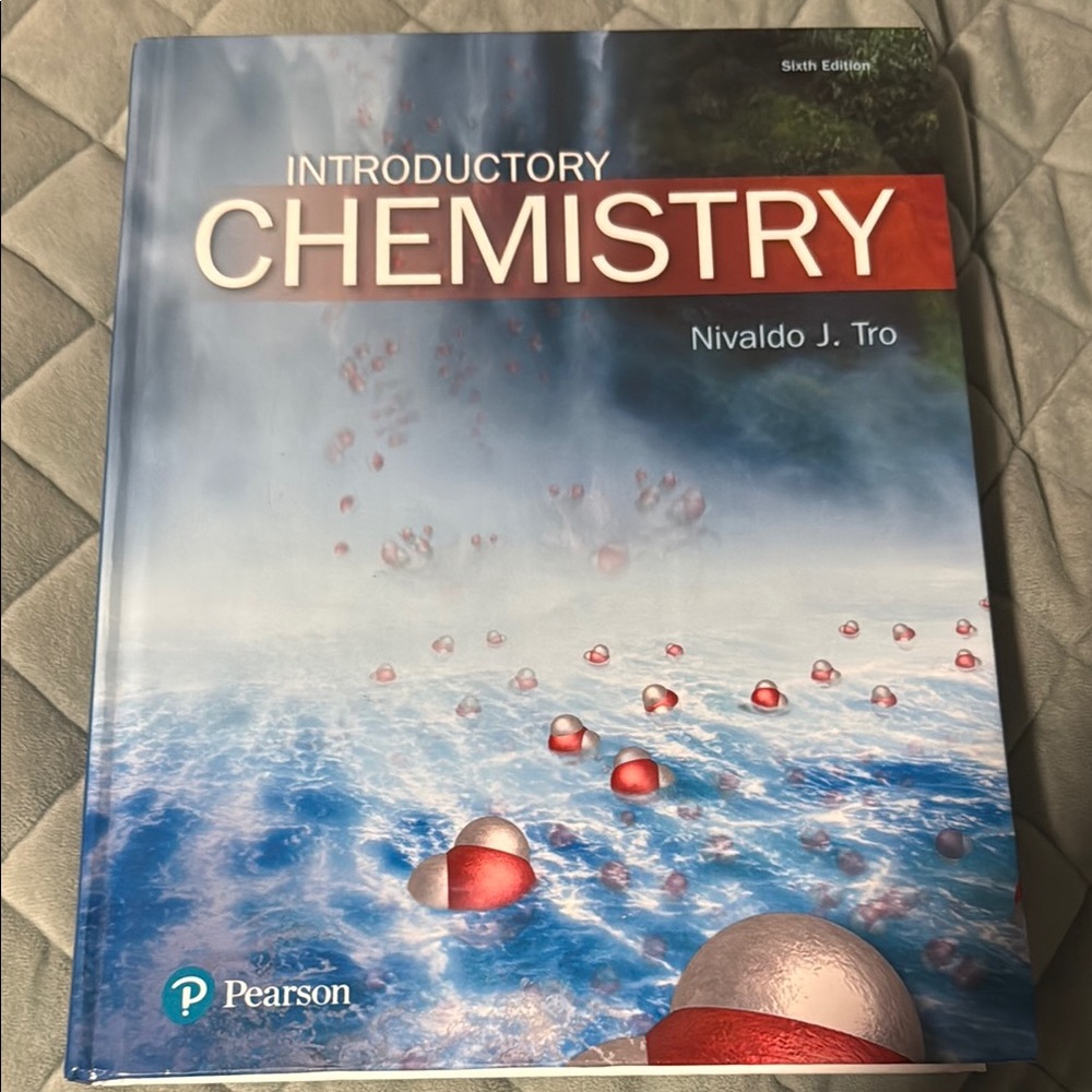 Pearson Introductory Chemistry Book with Blue and Red Cover